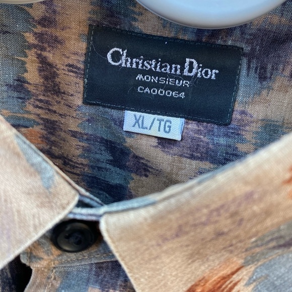 Vintage 1995 Christian Dior Abstract Button Up Shirt XL - Picture 10 of 15